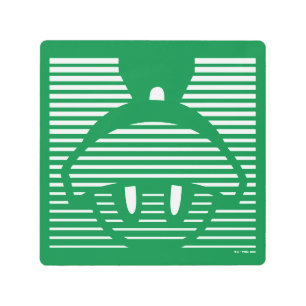 MARVIN THE MARTIAN™ Striped Icon Metal Print