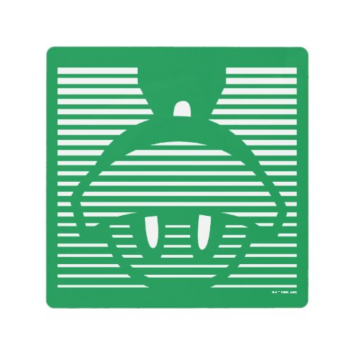 MARVIN THE MARTIANâ Striped Icon Metal Print