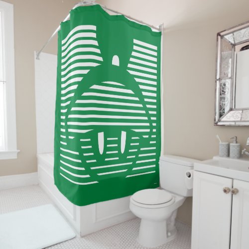 MARVIN THE MARTIANâ Striped Icon Shower Curtain