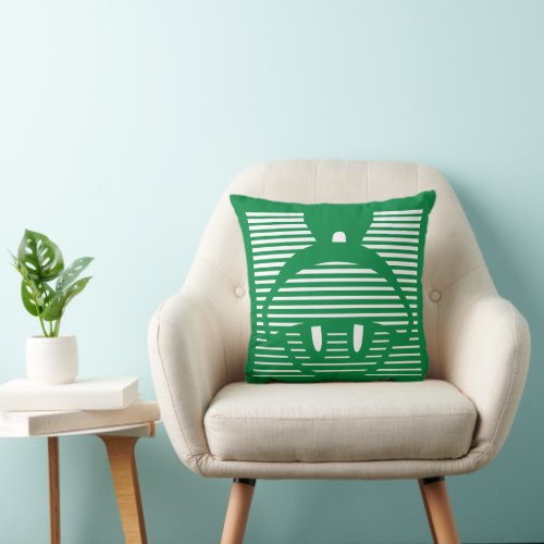 MARVIN THE MARTIANâ Striped Icon Throw Pillow