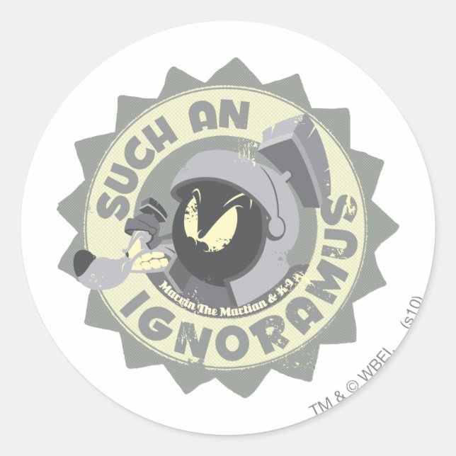 MARVIN THE MARTIAN™ Such An Ignoramus Classic Round Sticker (Front)