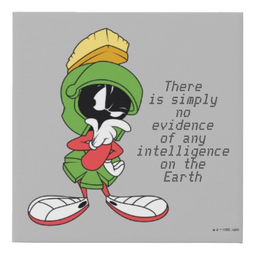 MARVIN THE MARTIAN Thinking Faux Canvas Print