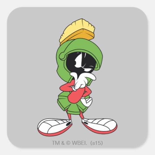 MARVIN THE MARTIAN Thinking Square Sticker