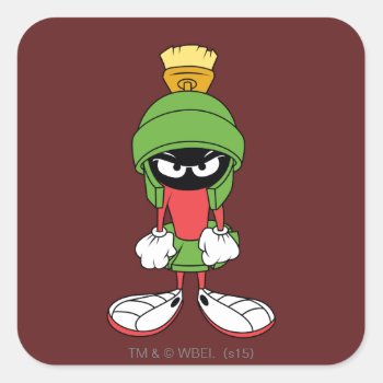 Marvin The Martian™ Upset Square Sticker by looneytunes at Zazzle