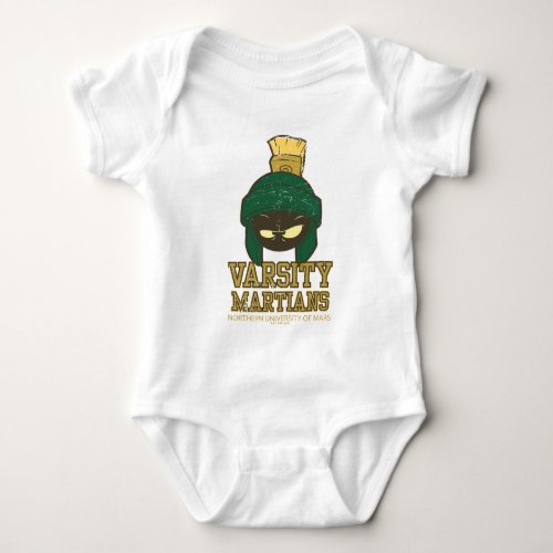 MARVIN THE MARTIANâ Varsity Collegiate Graphic Baby Bodysuit