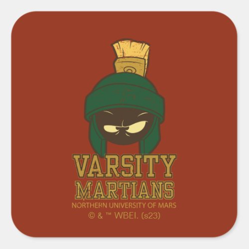 MARVIN THE MARTIANâ Varsity Collegiate Graphic Square Sticker
