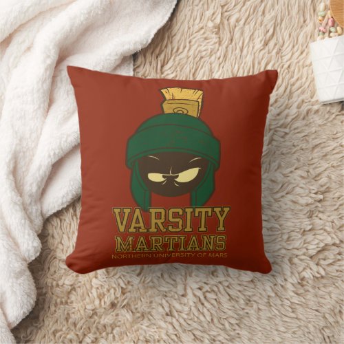 MARVIN THE MARTIANâ Varsity Collegiate Graphic Throw Pillow