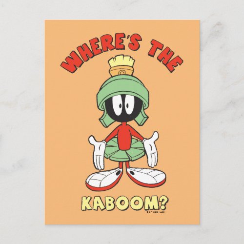 MARVIN THE MARTIANâ Wheres the Kaboom Postcard