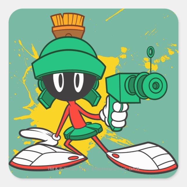 MARVIN THE MARTIAN™ With a Laser Square Sticker (Front)