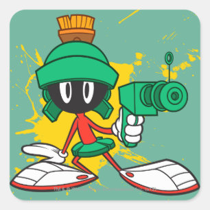 MARVIN THE MARTIAN™ With a Laser Square Sticker