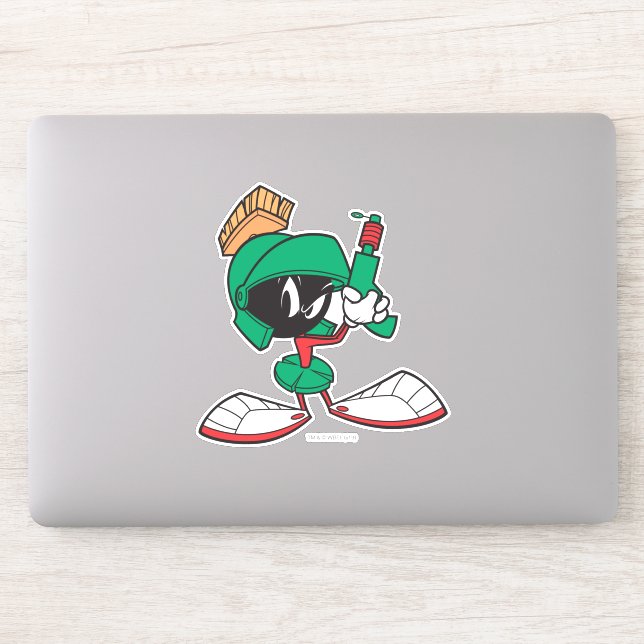 MARVIN THE MARTIAN™ with Laser Pointed Up Sticker (Computer)