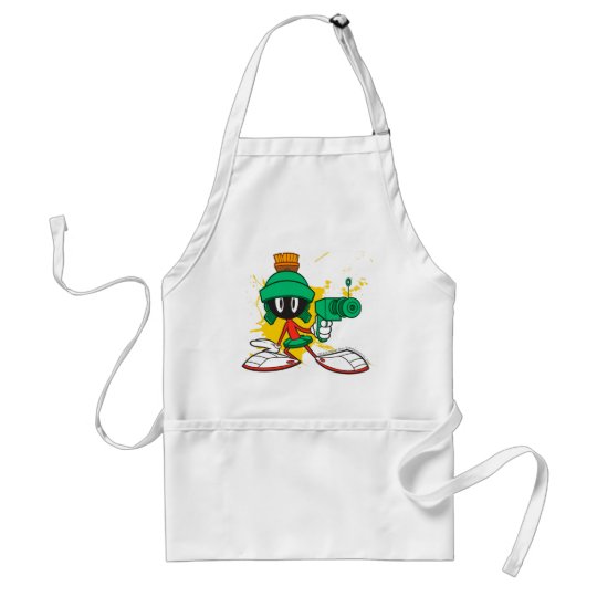 Marvin With Gun Adult Apron