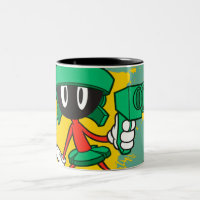 Marvin With Gun Two-Tone Coffee Mug