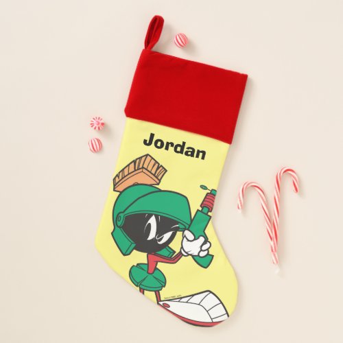 Marvin with Laser Pointed Up Christmas Stocking