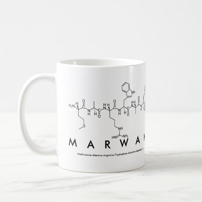 Marwan peptide name mug (Left)