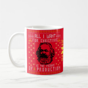 Marx All I Want For Christmas Is The Means Of Prod Coffee Mug