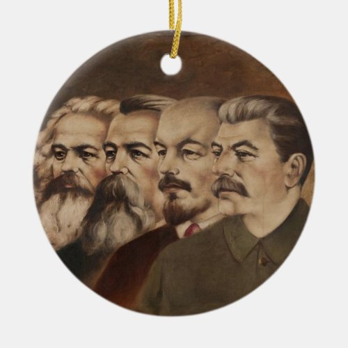 Marx Engels Lenin and Stalin Ceramic Ornament