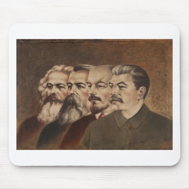 Marx, Engels, Lenin, and Stalin Mouse Pad (Front)