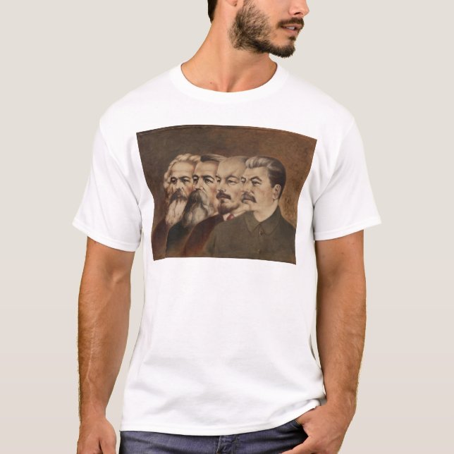 Marx, Engels, Lenin, and Stalin T-Shirt (Front)