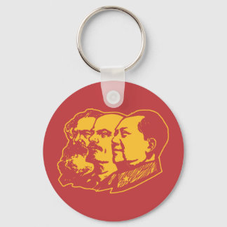 Marx Lenin Mao Portrait Keychain