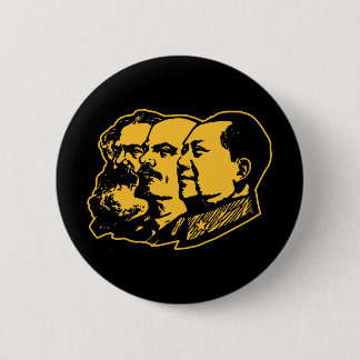 Marx Lenin Mao Portrait Pinback Button