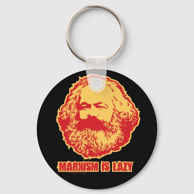 Marxism is Lazy Keychain (Front)