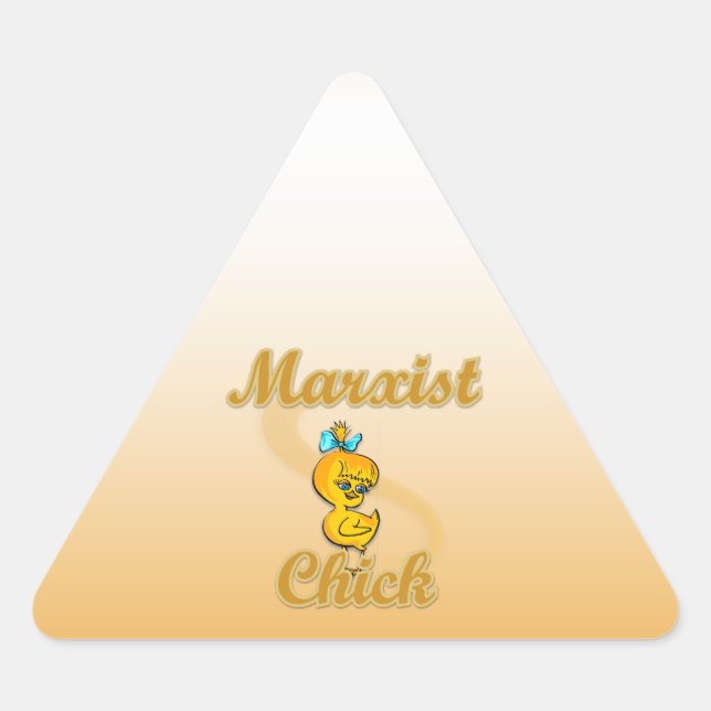 Marxist Chick Triangle Sticker (Front)
