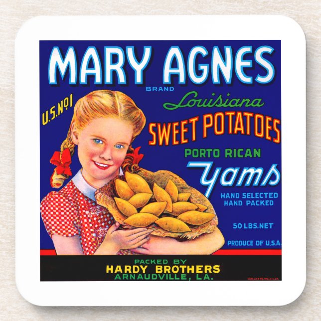 Mary Agnes Louisiana Yams Beverage Coaster (Front)