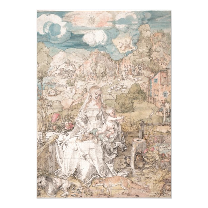 Mary Among a Multitude of Animals by Durer Personalized Invite