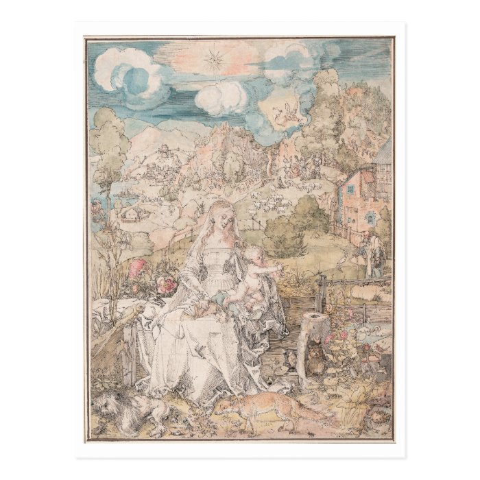 Mary Among a Multitude of Animals by Durer Post Cards