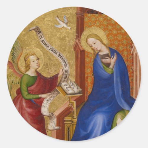 Mary and Angel of Annunciation Classic Round Sticker