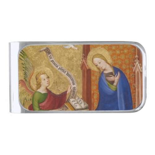 Mary and Angel of Annunciation Silver Finish Money Clip