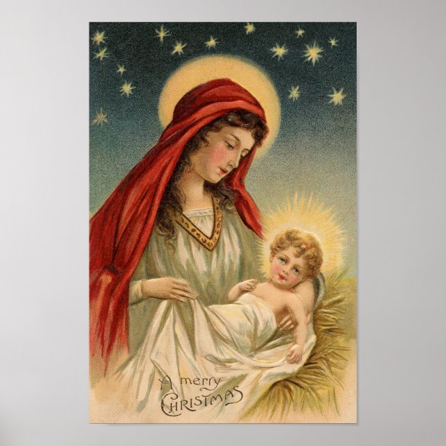 Mary and Baby Jesus Poster (Front)