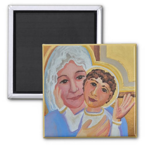 Mary and child Jesus Magnet