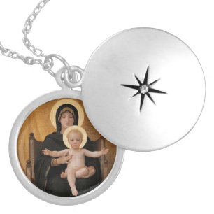 Mary and Jesus Bouguereau art locket