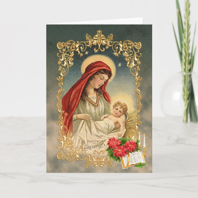 Mary And Jesus ~ Christmas - Greeting Card (Front)