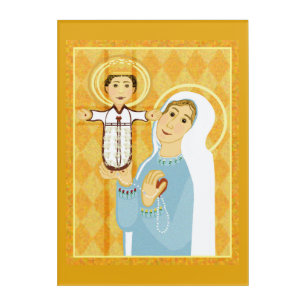 Mary and Jesus modern Catholic icon Acrylic Print