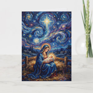 Mary And Jesus Nativity Christmas Card