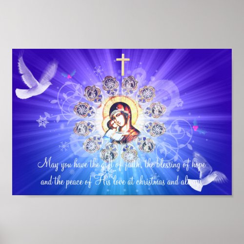 Mary and Jesus Poster