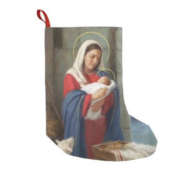 Mary And Jesus Small Christmas Stocking by patrickhoenderkamp at Zazzle