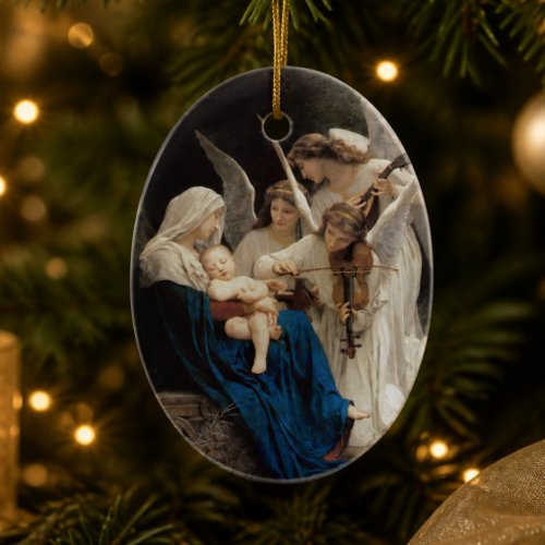 Mary and Jesus Song of the Angels  Ceramic Ornament