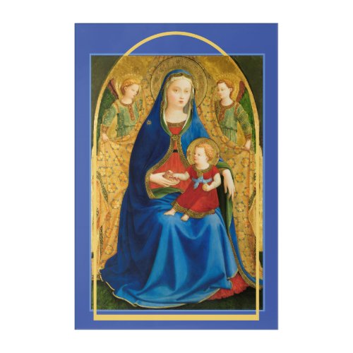 Mary and Jesus Virgin and Child with angels Acrylic Print