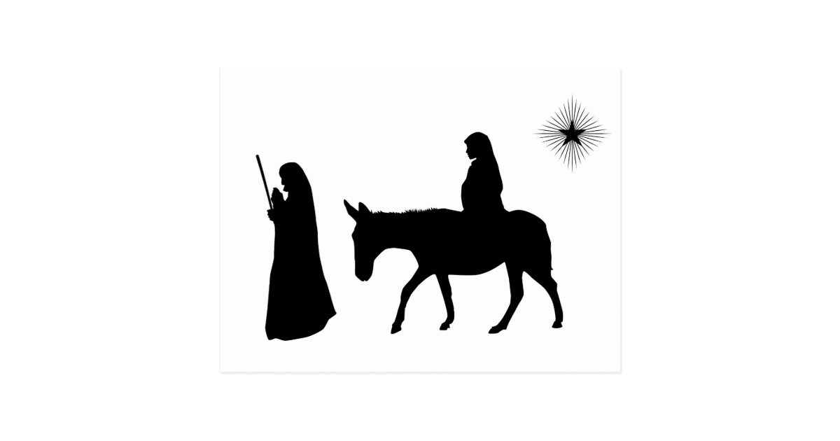 mary-and-joseph-silhouette-postcard-zazzle