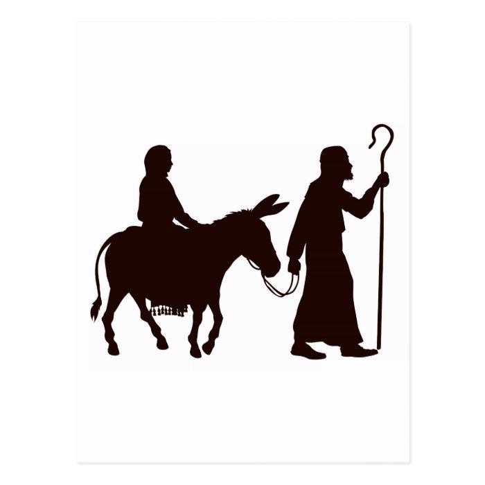 Mary and Joseph silhouettes Postcards