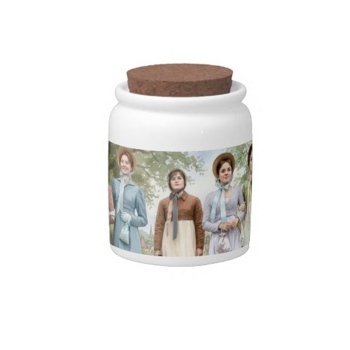 Mary and sisters in "The Other Bennet Sister" Candy Jar