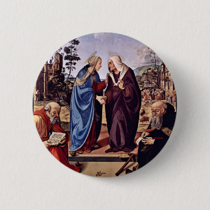 Mary And St. Elizabeth St. Nicholas And St. Anthon Pinback Button