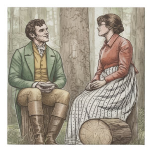  Mary and Tom' Faux Canvas Print