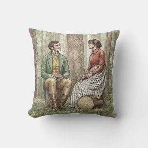 Mary and Tom in "The Other Bennet Sister" Throw Pillow