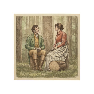 Mary and Tom in "The Other Bennet Sister" Wood Wall Art