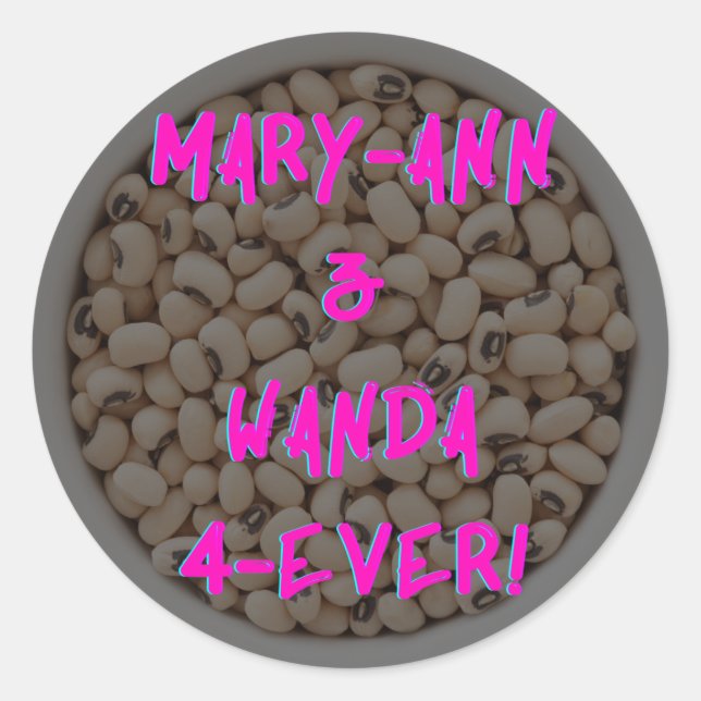 Mary-Ann & Wanda 4-Ever! Sticker - Pink (Front)